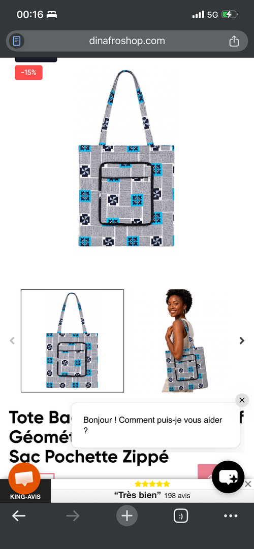 Sac cabas pliable Wax – Collection Chez Lari