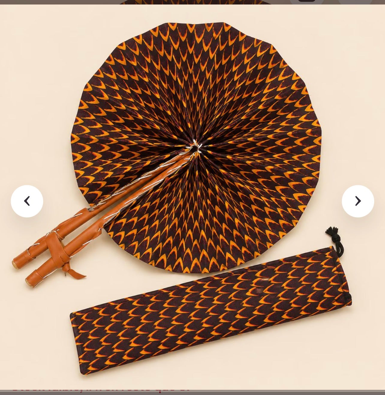 Éventail Wax Africain avec Pochette – Collection NLOOK